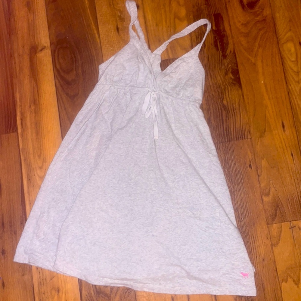 GRAY CASUAL MINI DRESS OR NIGHTGOWN COVERUP SIZE XS